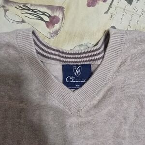 Men's V-Neck Sweater - Light Brown